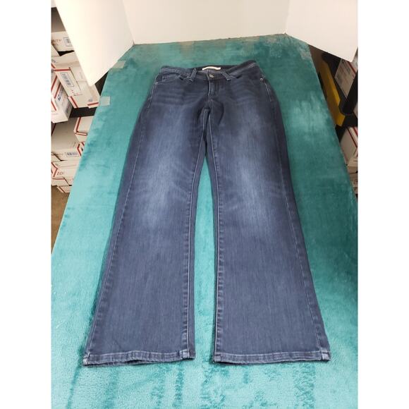 Levis 529 Jeans Size 28 Womens Blue Stretch Pants Denim Mid Rise Curvy Bootcut - Picture 1 of 15
